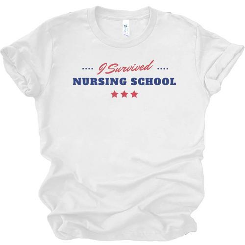 Survived Nursing School Graduation Student Unisex Jersey T-Shirt - Best Gift Smart