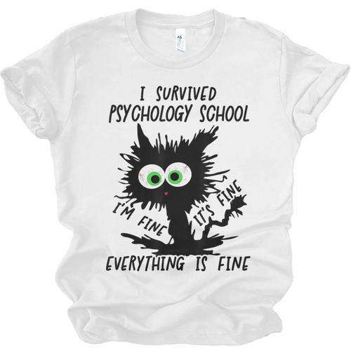 I Survived Psychology School Graduation 2026 2027 Unisex Jersey T-Shirt - Best Gift Smart
