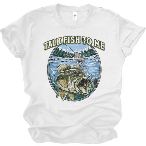 Talk Fish To Me Introvert Fishing Antisocial Fisherman Raglan Baseball Tee Unisex Jersey T-Shirt - Raresse