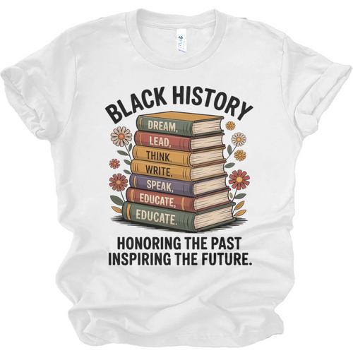 History Month Teacher Reading Book Lover Floral Stack Premium Tri-Blend Unisex Jersey T-Shirt - Bookorys DE