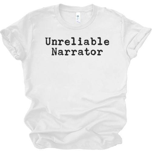 Unreliable Narrator Writer Literary Book Author Bookworm Unisex Jersey T-Shirt - Bookorys