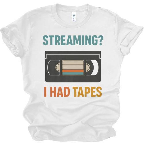 VHS Cassette Tape Retro 80s 90s Nostalgia Premium Unisex Jersey T-Shirt - Figerry