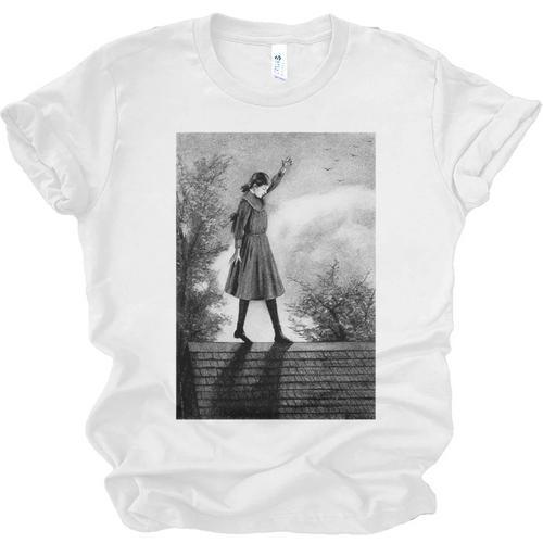 Vintage Anne Of Green Gables -Roof Scene From Book Premium Tri-Blend T-Shirt Unisex Jersey T-Shirt - Bookorys DE