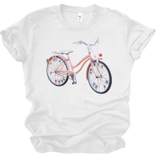 Vintage Bicycle With Playing Cards Nostalgia Premium Tri-Blend Unisex Jersey T-Shirt - Figerry