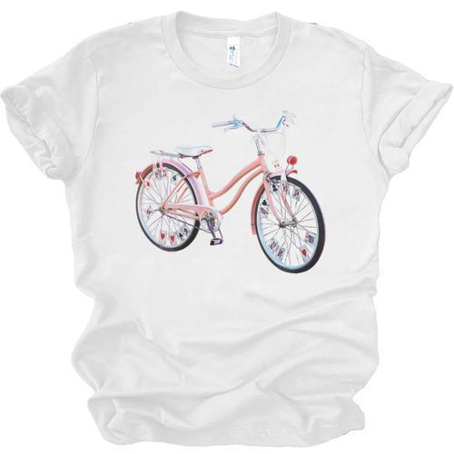 Vintage Bicycle With Playing Cards Nostalgia Unisex Jersey T-Shirt - Figerry