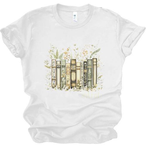 Vintage Floral Bookshelf I Have No Shelf Control Book Lovers Unisex Jersey T-Shirt - Bookorys DE
