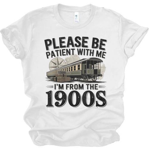 Vintage Be Patient With Me I'm From The 1900s Steam Train Unisex Jersey T-Shirt - Figerry