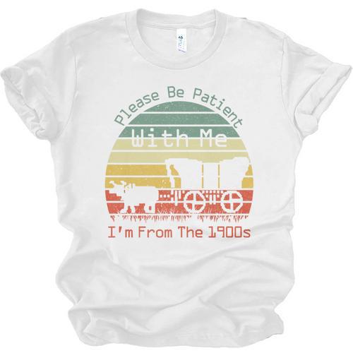 Vintage Sunset Please Be Patient With Me I'm From The 1900s Premium Unisex Jersey T-Shirt - Figerry