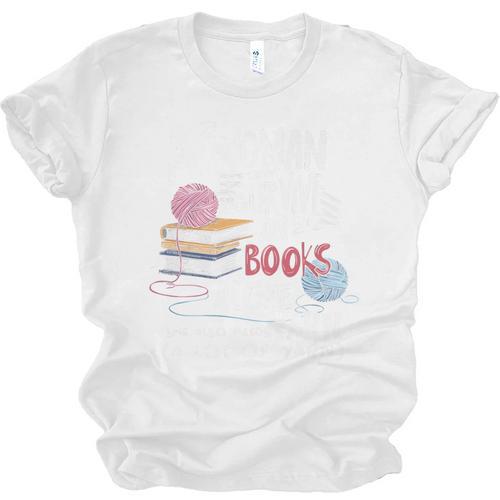A Woman Cannot Survive On Books Alone She Also Needs Yarn Premium Unisex Jersey T-Shirt - Bookorys UK