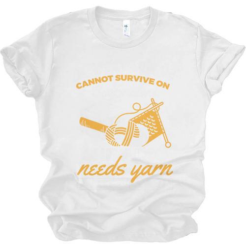 Woman Survives On Books Yarn Knitting Crochet Premium Tri-Blend Unisex Jersey T-Shirt - Bookorys UK