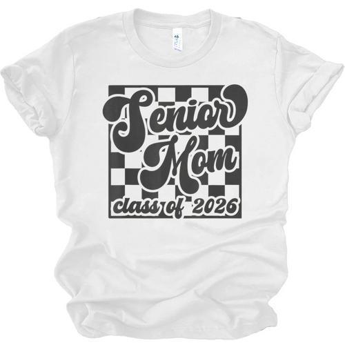 Women Senior Mom Class Of 2026 Retro Graduation Senior Mama Unisex Jersey T-Shirt - Best Gift Smart