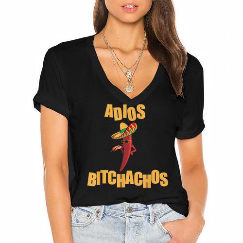 Adios Bitchachos Tee Cinco De Mayo Graduation Retirement Women's Jersey Short Sleeve Deep V-Neck Tshirt				 - Best Gift Smart
