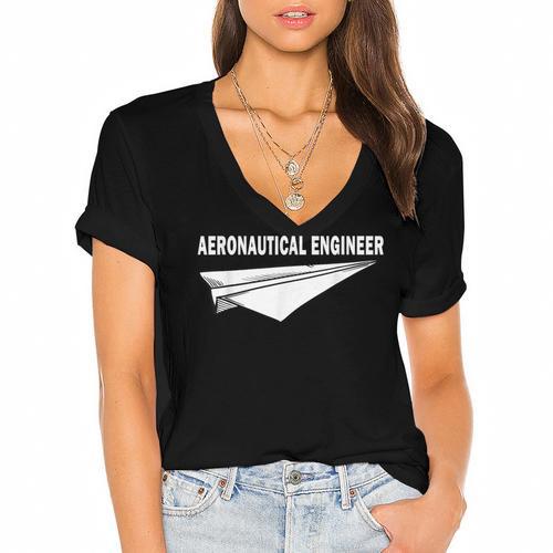 Aerospace Engineer Student Aerospace Engineering Graduation Women's Jersey Short Sleeve Deep V-Neck Tshirt				 - Best Gift Smart
