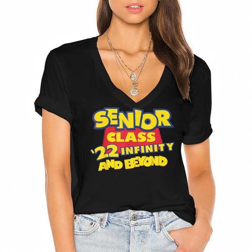 Class Of 2022 Senior 2000s Animated Movie Style Graduation Women's Jersey Short Sleeve Deep V-Neck Tshirt				 - Best Gift Smart