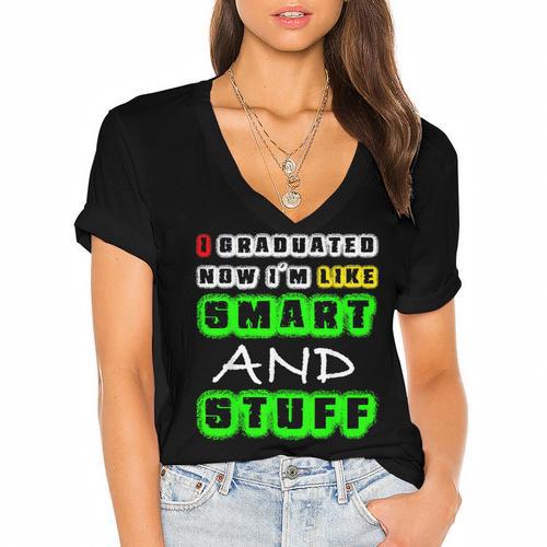 College High School Graduation Senior 2018 TShirt Women's Jersey Short Sleeve Deep V-Neck Tshirt				 - Best Gift Smart