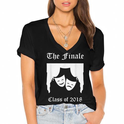 Cool Theater High School Or College Graduation Tshirt Women's Jersey Short Sleeve Deep V-Neck Tshirt				 - Best Gift Smart