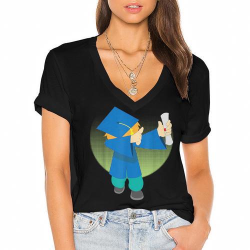 Dabbing Graduation Class Of 2019 Men Women Youth T Shirt Women's Jersey Short Sleeve Deep V-Neck Tshirt - Best Gift Smart