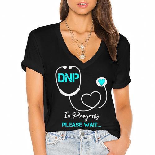 DNP Doctor Of Nursing Practice Nursing Graduation 2021 Women's Jersey Short Sleeve Deep V-Neck Tshirt - Best Gift Smart