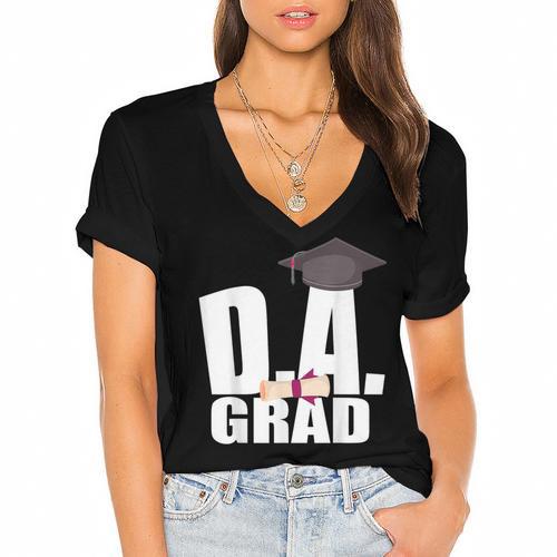 Doctor Of Arts Doctorate Graduation Son Daughter Shirt Women's Jersey Short Sleeve Deep V-Neck Tshirt				 - Best Gift Smart
