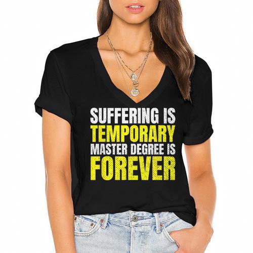 FUnny MBA Student Mastered It Masters Degree Graduation Women's Jersey Short Sleeve Deep V-Neck Tshirt				 - Best Gift Smart