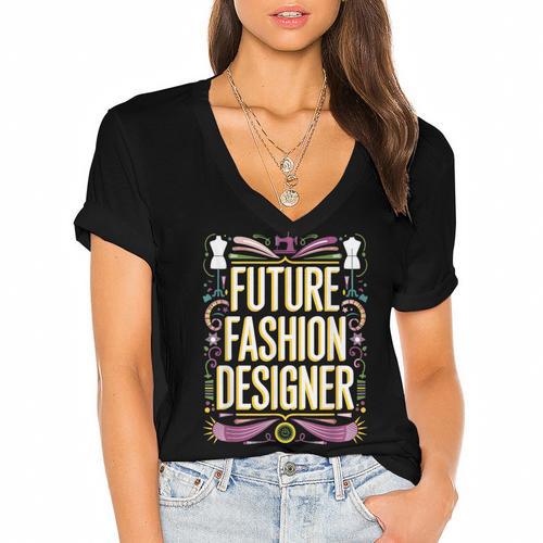 Future Fashion Er Graduation School Toddler Women Men Women's Jersey Short Sleeve Deep V-Neck Tshirt				 - Best Gift Smart
