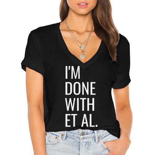 Grad Student Dissertation Thesis PhD Graduation Women's Jersey Short Sleeve Deep V-Neck Tshirt - Best Gift Smart
