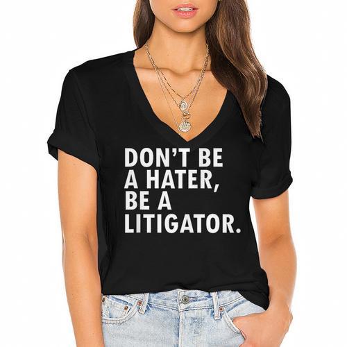 Lawyer Graduation Idea Shirt Law School Women's Jersey Short Sleeve Deep V-Neck Tshirt				 - Best Gift Smart