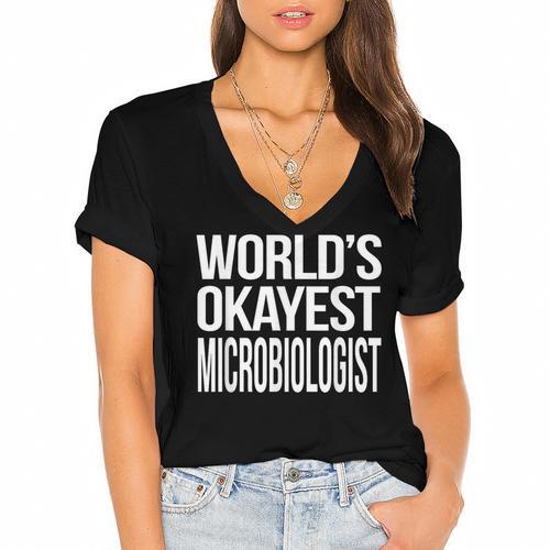 Microbiologist Microbiology Major Graduation Men Women's Jersey Short Sleeve Deep V-Neck Tshirt				 - Best Gift Smart