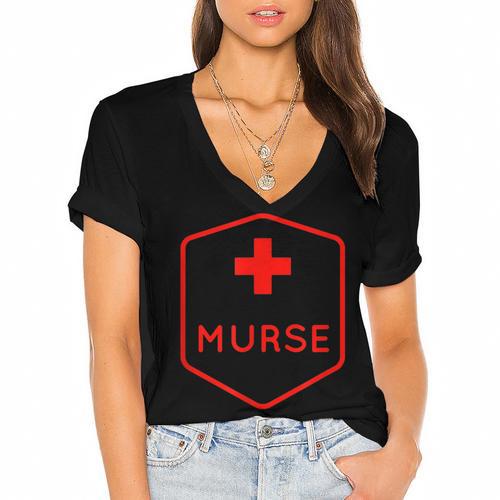 Murse Shirt Perfect For Male Nurse Graduation Women's Jersey Short Sleeve Deep V-Neck Tshirt				 - Best Gift Smart