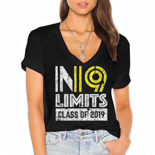 No Limits Cool Class Of 2019 Graduation Women's Jersey Short Sleeve Deep V-Neck Tshirt				 - Best Gift Smart
