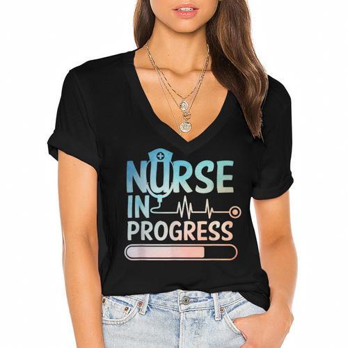 Nursing Student Art Men Women NICU Graduation Future Nurse Women's Jersey Short Sleeve Deep V-Neck Tshirt				 - Best Gift Smart