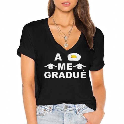 Hispanic Graduation Me Gradue Class Of 2021 T-Shirt Women's Jersey Short Sleeve Deep V-Neck Tshirt				 - Best Gift Smart