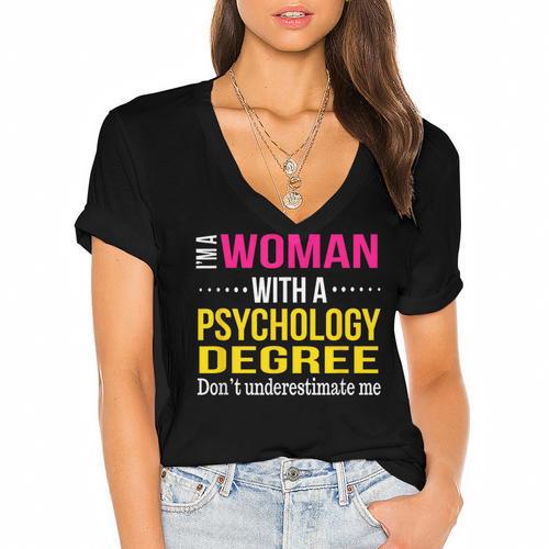 Psychology Degree Major Graduation 2024 Psychologist PsyD Women's Jersey Short Sleeve Deep V-Neck Tshirt				 - Best Gift Smart