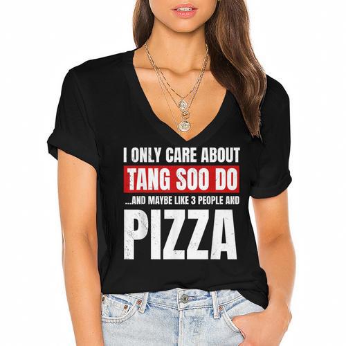 Tang Soo Do Sparring Martial Artist Karate Master Introvert Women's Jersey Short Sleeve Deep V-Neck Tshirt				 - Raresse