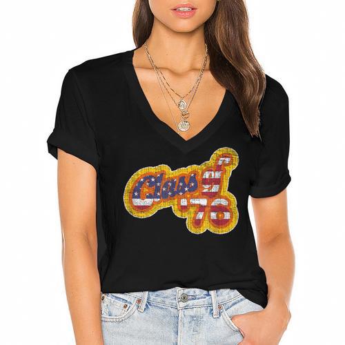 Vintage Class Of 1976 Bicentennial Graduation Year Women's Jersey Short Sleeve Deep V-Neck Tshirt				 - Best Gift Smart