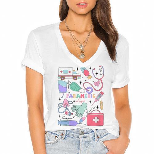 Can’t Talk Right Now Doing Paramedic Nurse Graduation Women's Jersey Short Sleeve Deep V-Neck Tshirt				 - Best Gift Smart