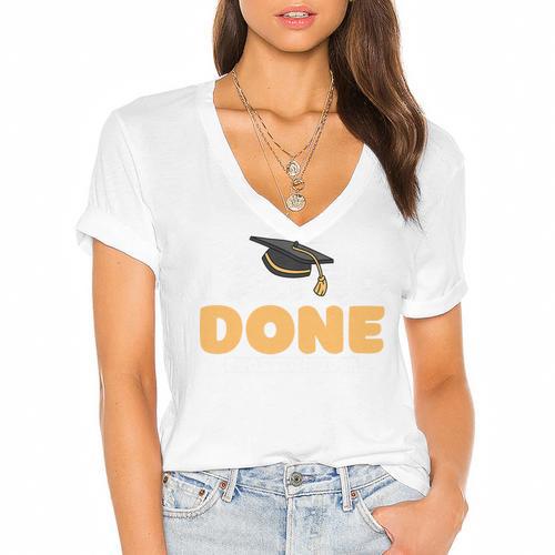 Class Of 2026 I Am So Done Graduation For Him Her Women Men Premium Tri-Blend Women's Jersey Short Sleeve Deep V-Neck Tshirt				 - Best Gift Smart