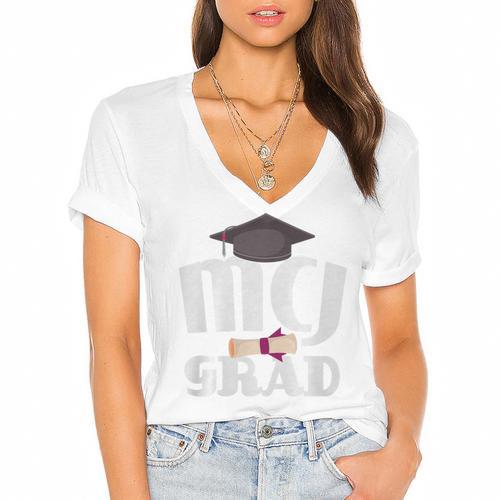 Graduation Masters Criminal Justice Premium Tri-Blend Women's Jersey Short Sleeve Deep V-Neck Tshirt				 - Best Gift Smart