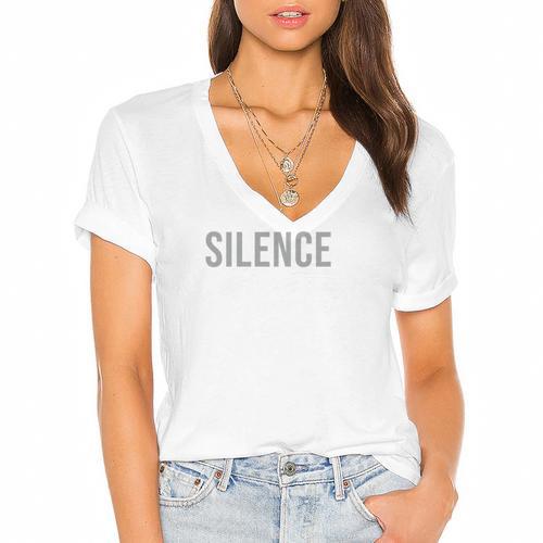 Introverts Meme Quote Women's Jersey Short Sleeve Deep V-Neck Tshirt				 - Raresse