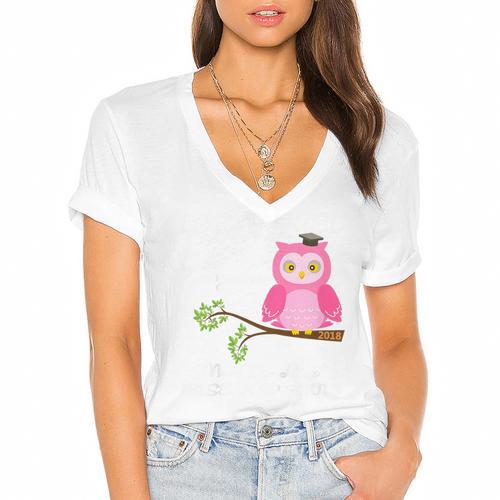 Kids I Graduated From Daycare Graduation T-Shirt For Girls Women's Jersey Short Sleeve Deep V-Neck Tshirt				 - Best Gift Smart