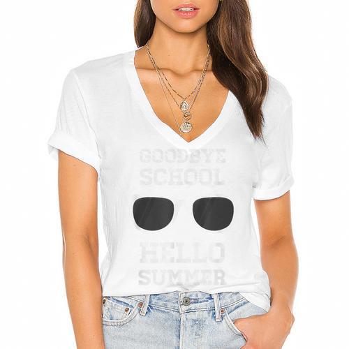 Last Day Of School Shirt Teacher Shirt Graduation Shirt Men Women Kids Women's Jersey Short Sleeve Deep V-Neck Tshirt				 - Best Gift Smart