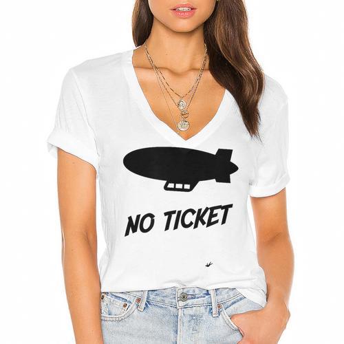 No Ticket Jones 80's Nostalgia Women's Jersey Short Sleeve Deep V-Neck Tshirt				 - Figerry
