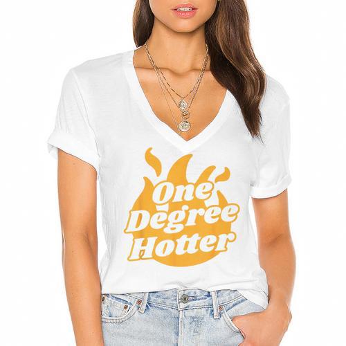 One Degree Hotter Graduation Ceremony Celebration Women's Jersey Short Sleeve Deep V-Neck Tshirt				 - Best Gift Smart