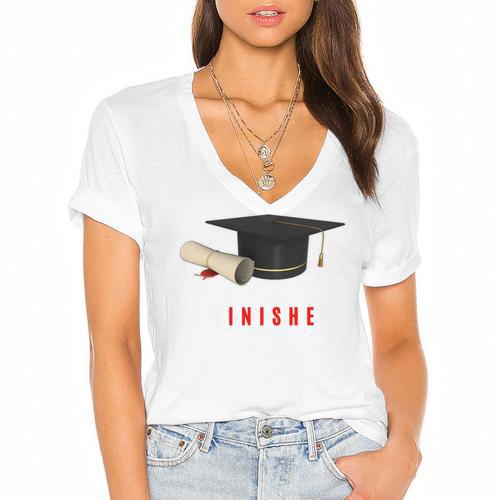 PhD Graduation Celebration For Finished Phd Grad Men Women Women's Jersey Short Sleeve Deep V-Neck Tshirt				 - Best Gift Smart
