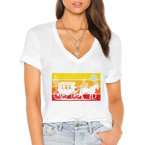 Please Be Patient With Me I'm From The 1900s Vintage Sun Set Premium Women's Jersey Short Sleeve Deep V-Neck Tshirt				 - Figerry