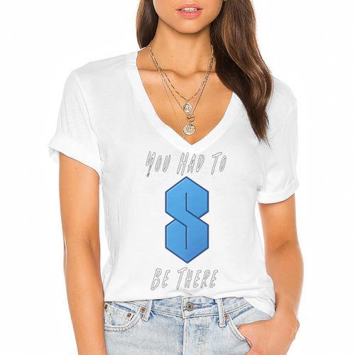 You Had To Be There S Nostalgia Premium Tri-Blend Women's Jersey Short Sleeve Deep V-Neck Tshirt - Figerry