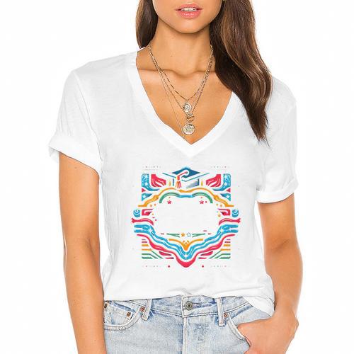 Senior 2026 Class Of 2026 Seniors Graduation 2026 Senior Women's Jersey Short Sleeve Deep V-Neck Tshirt				 - Best Gift Smart