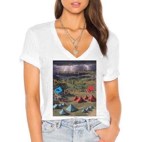 Tales Of Epithumia Book 2 Women's Jersey Short Sleeve Deep V-Neck Tshirt				 - Bookorys DE