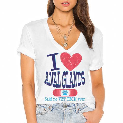 Vet Tech I Love Veterinary Technician Graduation Women's Jersey Short Sleeve Deep V-Neck Tshirt				 - Best Gift Smart