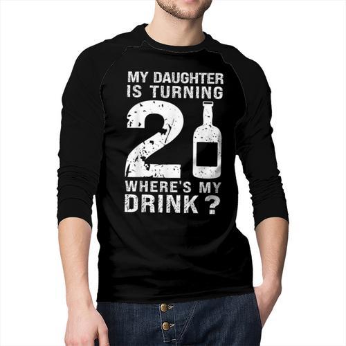 21st Birthday Dad Mom 21 Year Old My Daughter Squad Men Baseball Raglan Shirt - Father's Day Fun